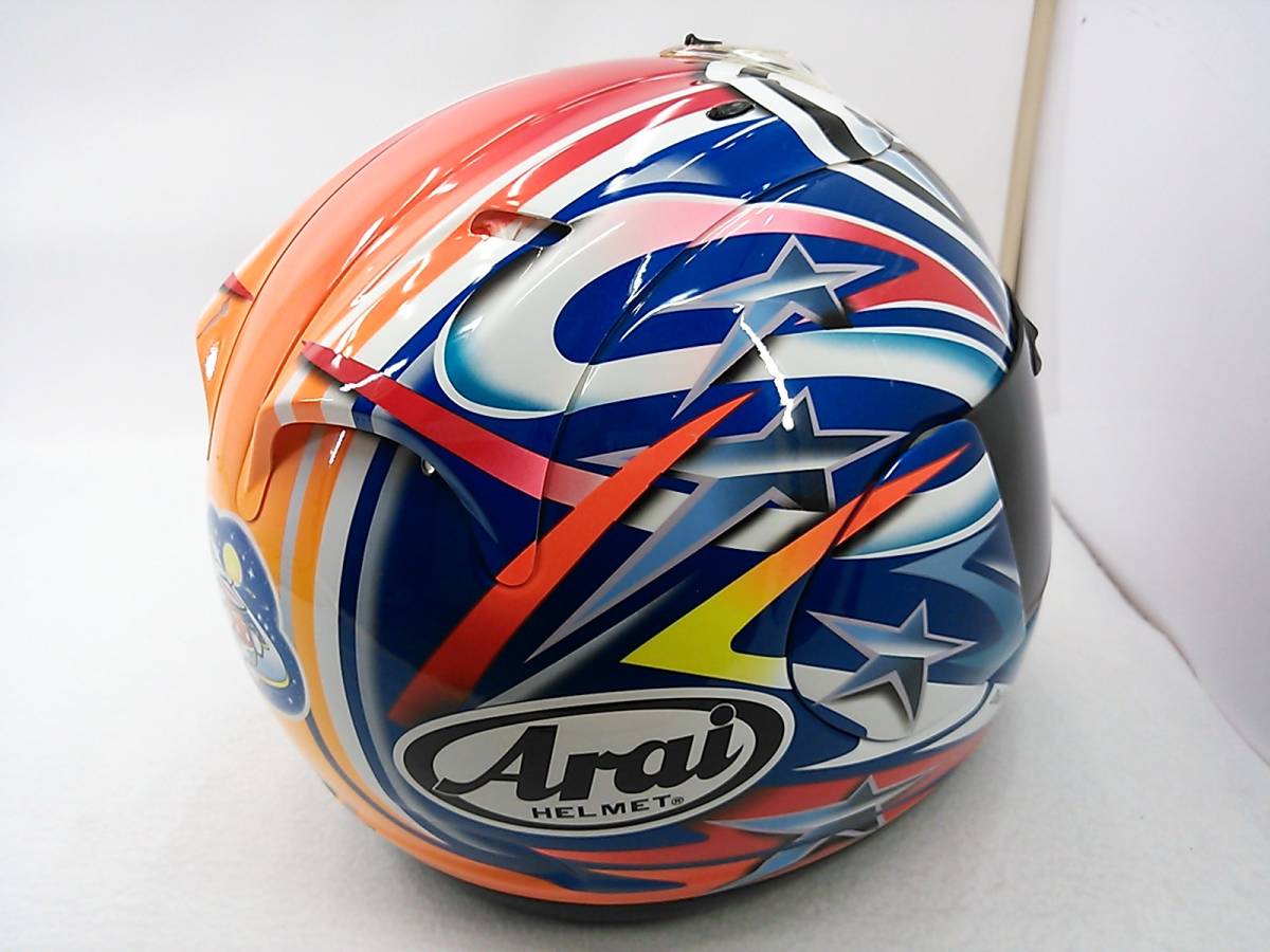 【送料無料】Arai アライ RX-7 RR4 NAKANO ナカノ Mサイズ スモークシールド付き 中野真矢 フルフェイスヘルメット_画像6