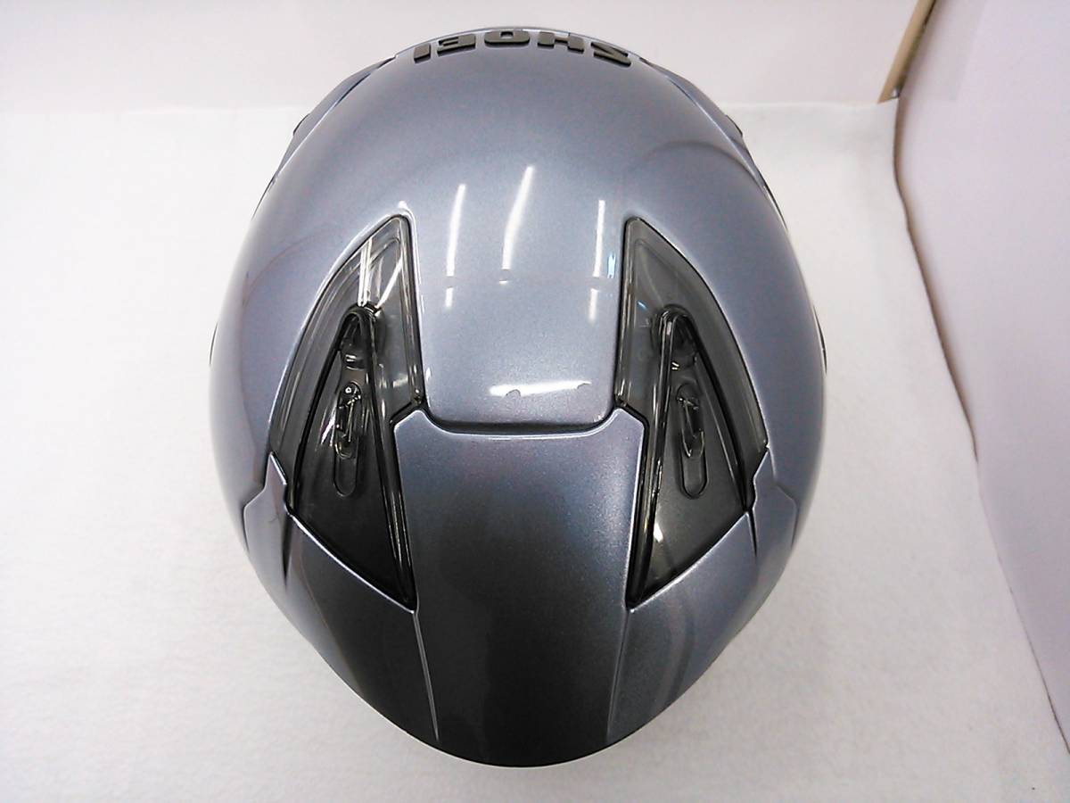 【送料無料】外装良品 SHOEI ショウエイ J-FORCEⅢ J-FORCE3 Jフォース3 パールグレーメタリック Lサイズ スモークシールド付き ジェット_画像4