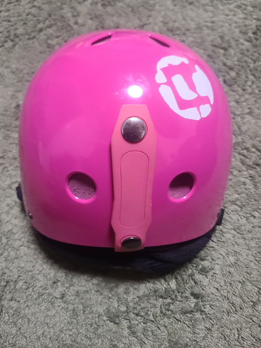 スノーボード　スキー　子供用ヘルメット　Sサイズ　ピンク_画像2