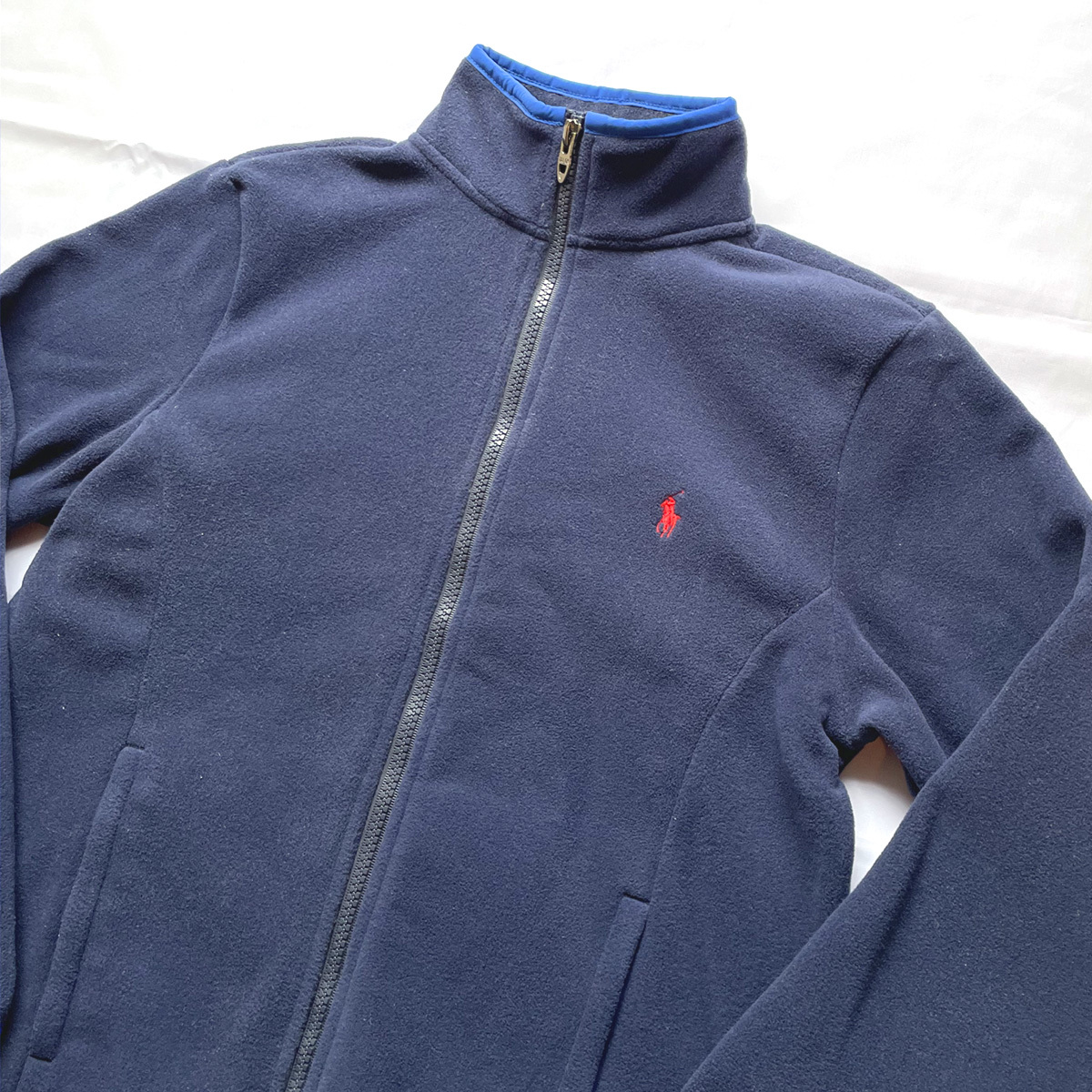 【POLO RALPH LAUREN】美品 ポロ ラルフ ローレン フリース ジップアップ ジャケット 150cm / キッズ_画像1