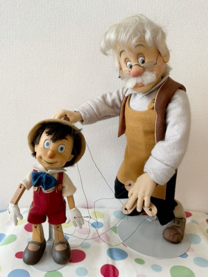 レア！1994年　R.John Wright作　Geppetto and Pinocchio I Marionette ジョン・ライト　ピノキオ　ディズニー
