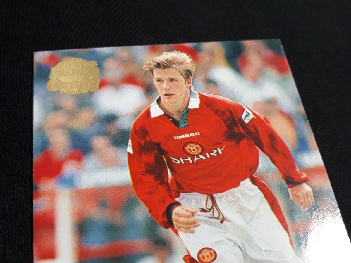 希少 1997-98 Merlin Premier Gold Manchester United デビッド・ベッカム David Beckham #109 サッカー カード_画像3