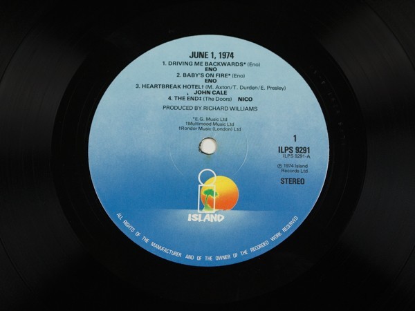 ◇英盤 Kevin Ayers John Cale Eno Nico/June 1 1974/LP、ILPS9291 #L16YK1の画像3