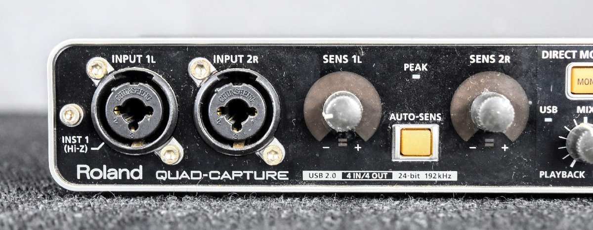 ☆動作品☆ Roland (ローランド) QUAD-CAPTURE UA-55 オーディオインターフェース USB 2.0 8J2046_画像6