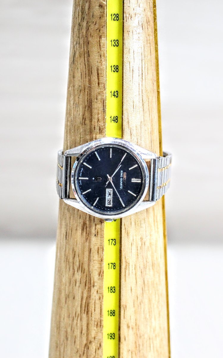 SEIKO　セイコー　腕時計　ケース径3.6cm　KING QUARTZ 電池切れ　5N4038記載　17A2618_画像9