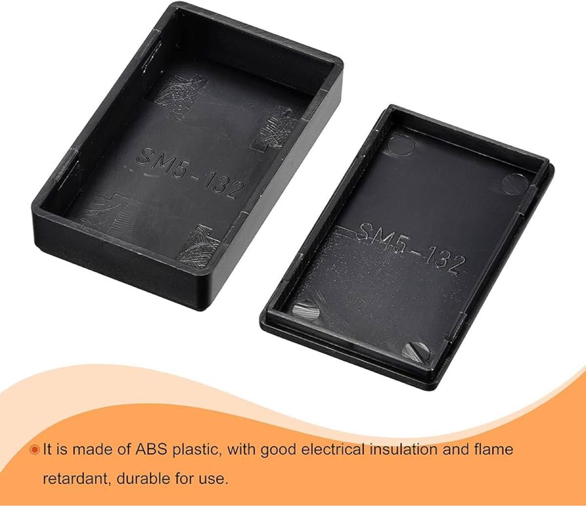 ミニ防塵ジャンクションボックス ABS 電気プロジェクト用 保護 プラスチックケース黒色 電子工作