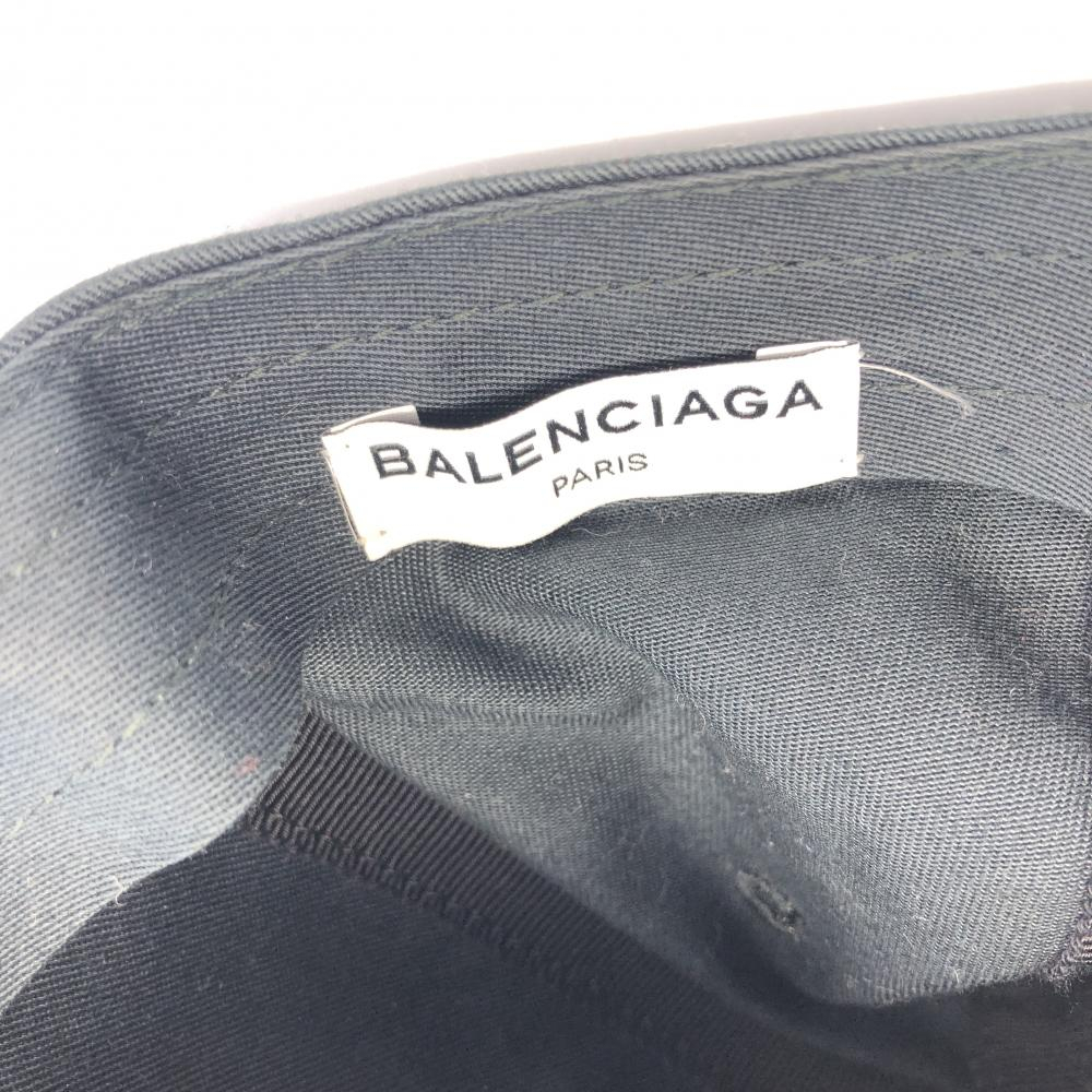 【中古】BALENCIAGA ベースボールキャップ サイズL ブラック 452245 ヤケ有　バレンシアガ[240017587930]_画像7