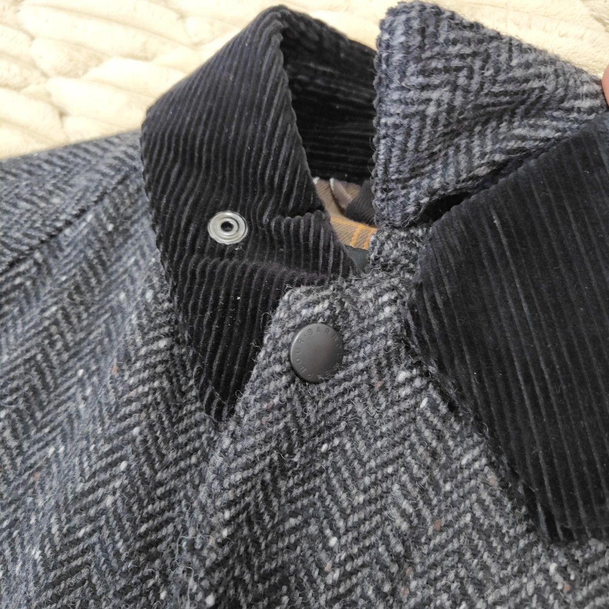 Barbour バブアー ジャケット ツイード ウール グレー SL BEDALE Barbour バブアー ジャケット ツイード ウール グレー SL BEDALE