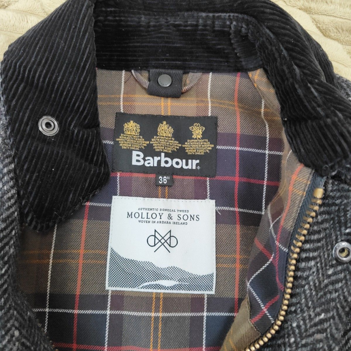 Barbour バブアー ジャケット ツイード ウール グレー SL BEDALE Barbour バブアー ジャケット ツイード ウール グレー SL BEDALE