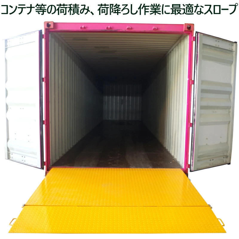 コンテナスロープ 折りたたみ CRN65 荷重6500kg 幅2200mm 長2000mm CRN65 | 7.5-20cm 段差解消 耐荷重6.5t バンニング デバンニング_画像4