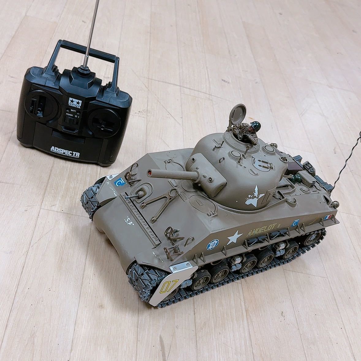 【K1】タミヤ 1/16 M4シャーマン 戦車 プロポ ラジコン　ジャンク 現状品