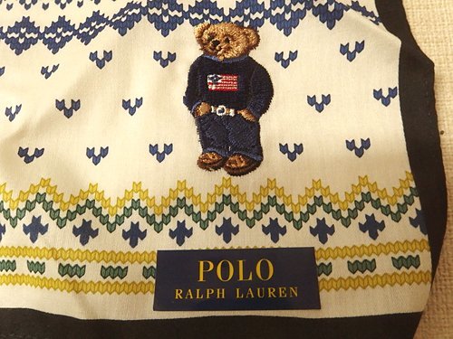 0830116a【メ便】KEITAMARUYAMA & POLO RALPH LAUREN ハンカチ 2枚 セット 鹿/熊/綿100％/ケイタマルヤマ/ポロ/ラルフローレン/未使用品_画像7