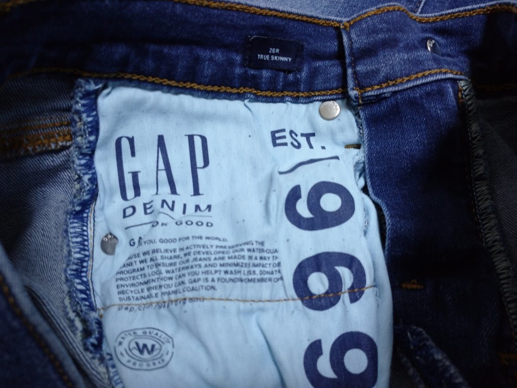 GAP デニムパンツ ボトムス ジーパン レディース 26 TRUE SKINNY 紺 440582-00 ZEOGIIKY_画像6