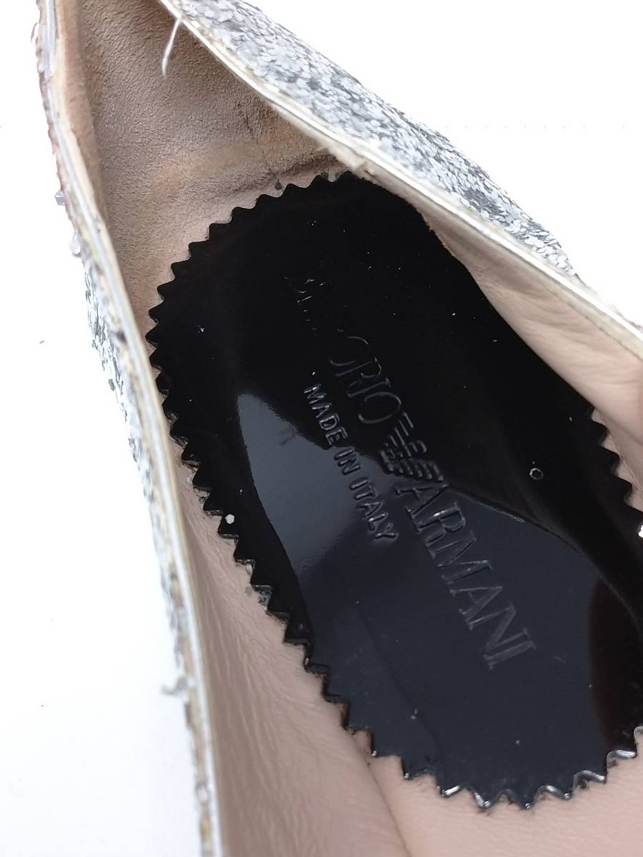  Emporio Armani EMPORIO ARMANI туфли-лодочки плоская обувь украшен блестками g Ritter лента обувь 35 примерно 22cm ZEIIIPKM