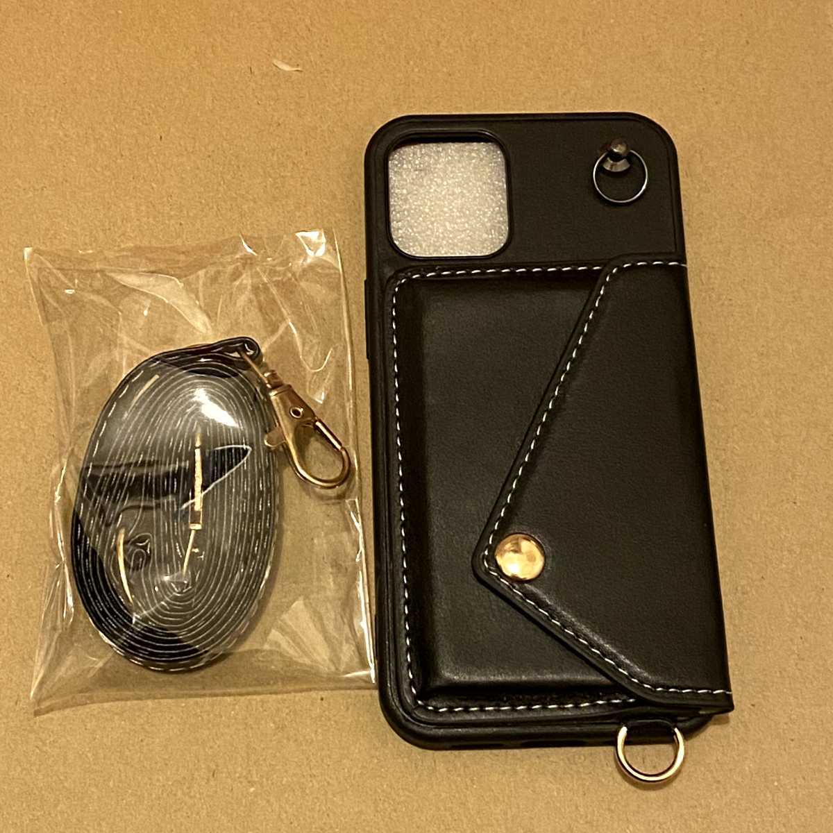  last 3 point new goods card storage leather shoulder attaching shoulder ..iPhone case TPU Vintage manner black immediately buy OK liquidation goods [ price cut un- possible ]