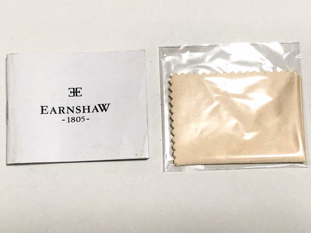 【訳アリ格安スタート※電池切れ】日本限定 アーンショウ EARNSHAW クォーツ腕時計 ES-8078-02黒文字盤 税込定価17,600円の画像8