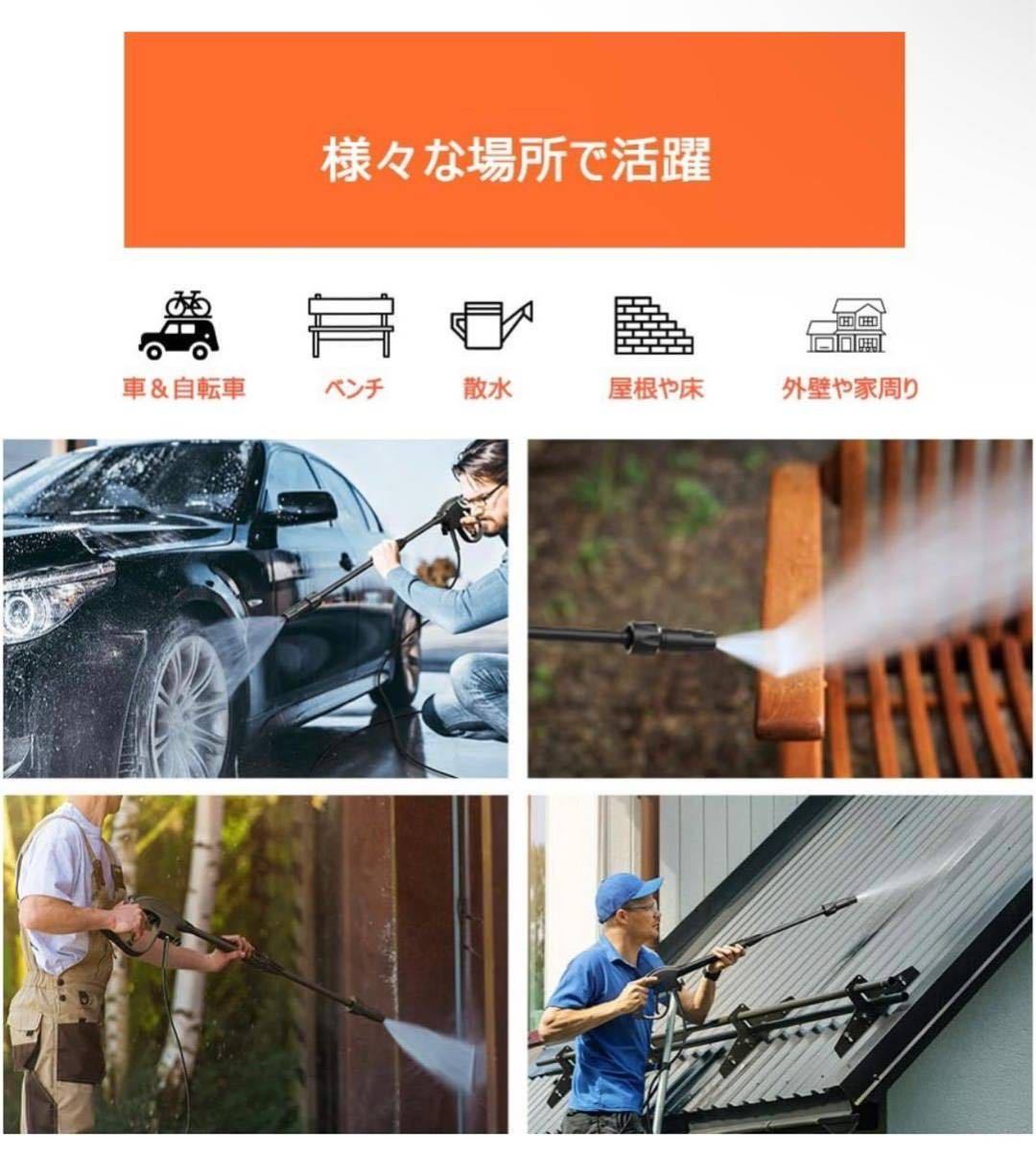 未開封/未使用!PAXCESS高圧洗浄機1500Ｗ 高圧洗車機 参考定価1万2千円 高圧/低圧切替可能 最大吐出圧12.5MPaパワフル自吸式/水道接続式両用_サンプル写真で本出品の現物ではありません