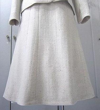 ハナエ モリ スカートスーツ 絹・アンゴラ混ツイード 日本製 送料無料