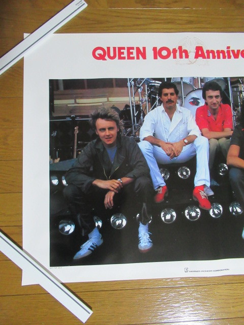 当時物 クイーン ポスター 59.5cm×84cm 10周年 ワーナーパイオニア QUEEN 10th Anniversary 非売品の画像4