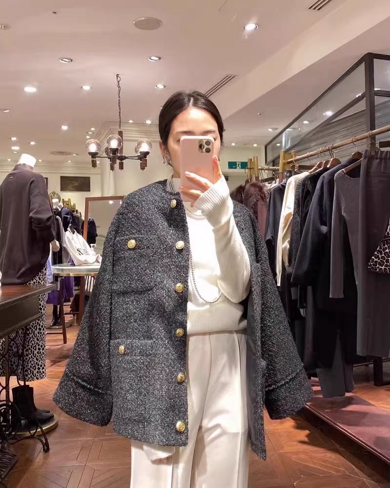 新品 Loungedress ラウンジドレス ツイードジャケット コート 新品 Loungedress ラウンジドレス ツイードジャケット コート