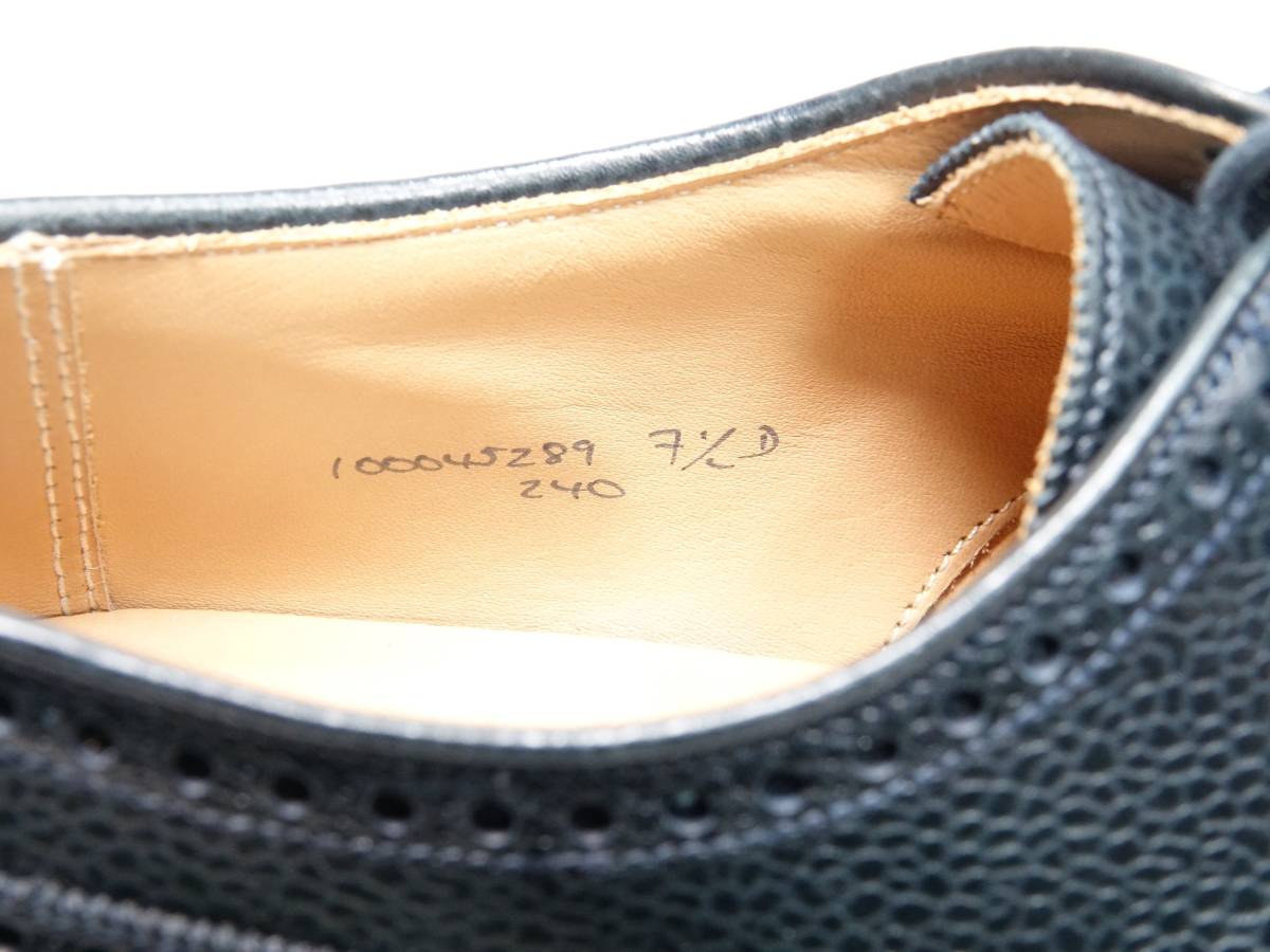 472 / 0112 use several times Brooks Brothers ( Crockett made ) full blow g navy gray n leather 7.5D