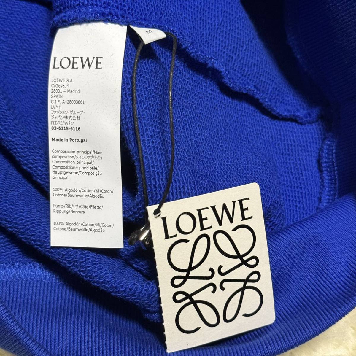 未使タグ付き LOEWE ロエベ アナグラム ロゴ刺繍 スウェット 未使タグ付き LOEWE ロエベ アナグラム ロゴ刺繍 スウェット
