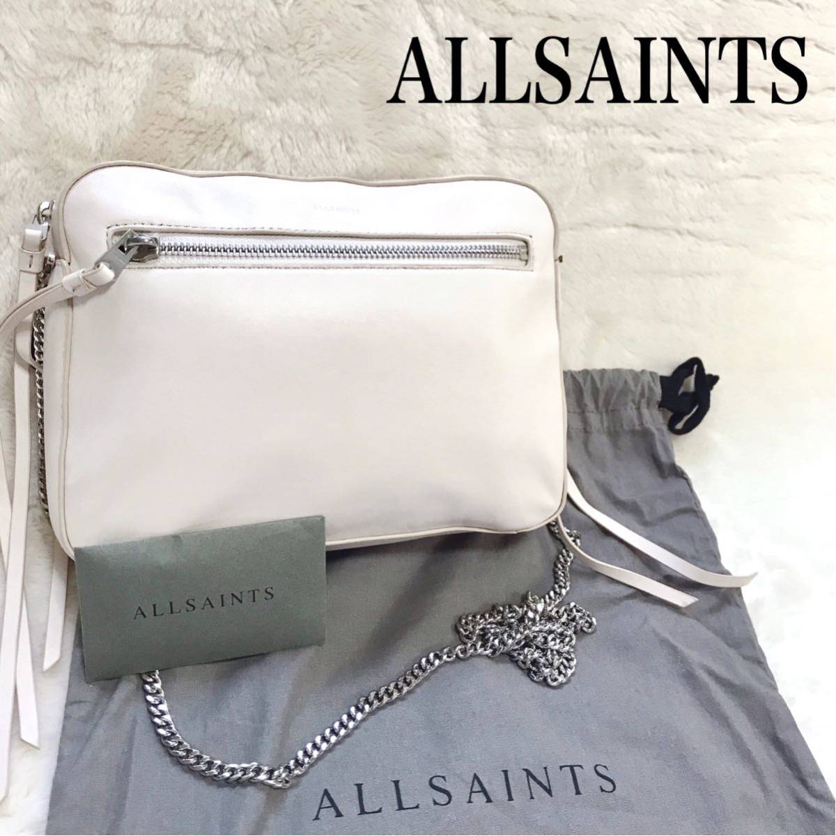 ALLSAINTS レザー チェーン ロゴ ショルダーバッグ カメラバッグ オールセインツ