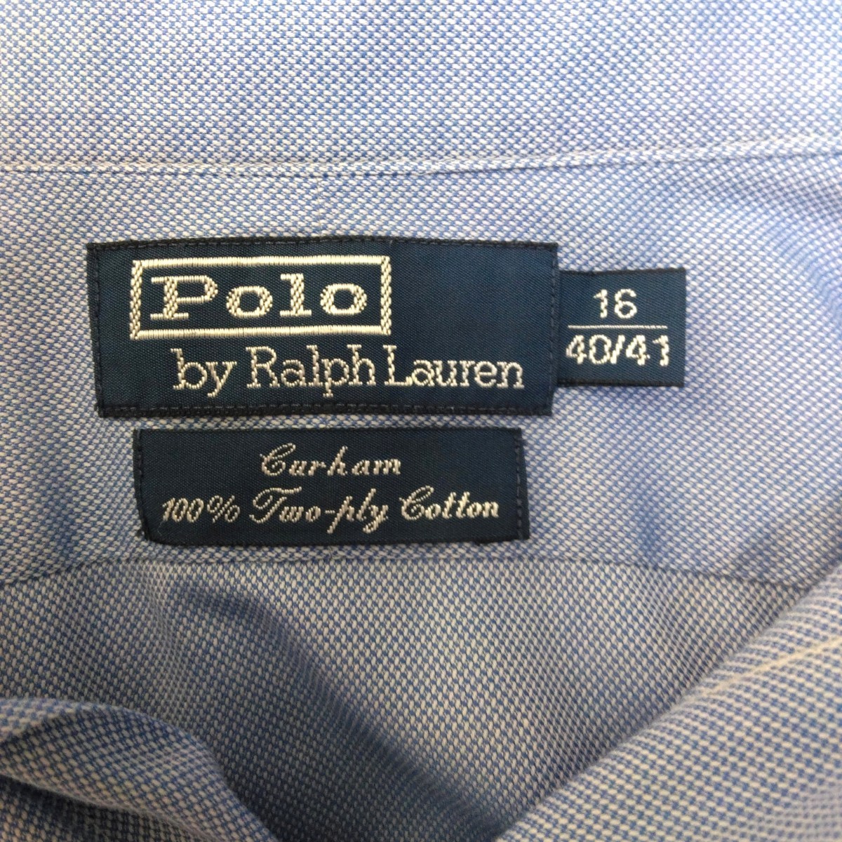 Polo by Ralph Lauren ポロバイラルフローレン 長袖 ドレスシャツ ライトブルー系 メンズ Lサイズ相当の画像4