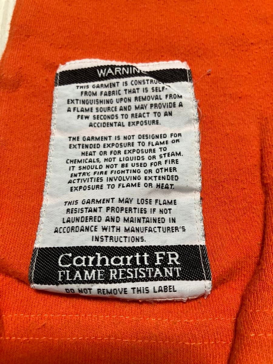 carhartt カーハート【M】オレンジ　胸ポケット　US 古着　匿名配送