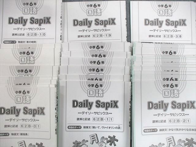 VS02-001 SAPIX 小6 サピックス デイリー/スプリング/サマー 国語 通年セット 【計99回分】 2021 ★ 00L2D_画像3