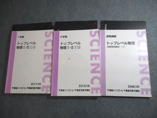 格安SALEスタート! トップレベル物理I・II-1/2 東進ハイスクール VV10-288 テキスト通年セット 44M0D 苑田尚之 計3冊 2010 理科