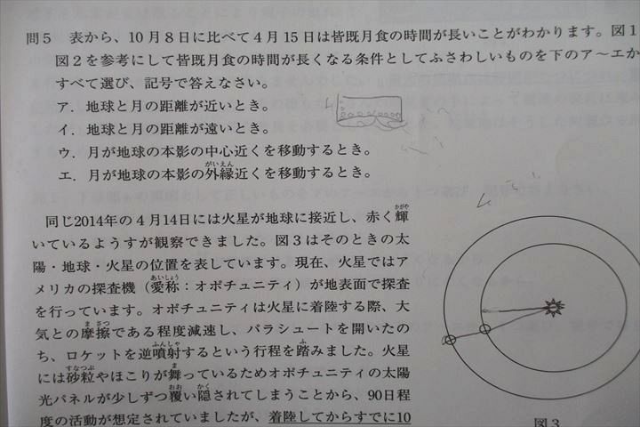 VU26-008 SAPIX サピックス 麻布対策コース 正月特訓入試実戦演習 01～04AZ 理科 テスト計4回分セット 21s2C_画像4