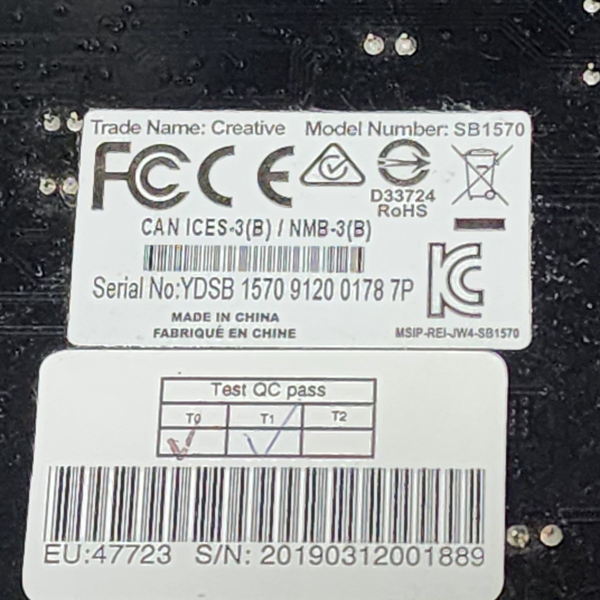 Creative Sound Audigy Fx SB1570 サウンドカード PCIExpress×1 動作確認済み PCパーツ クリエイティブ_画像4
