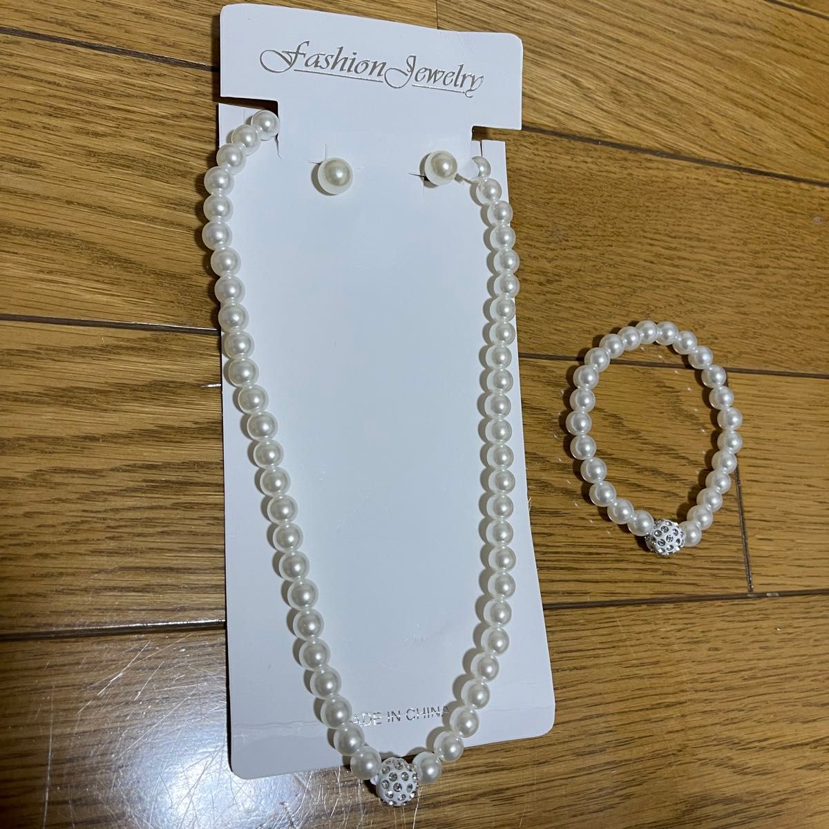 パール ネックレス ブレスレット ピアス ジュエリー セット