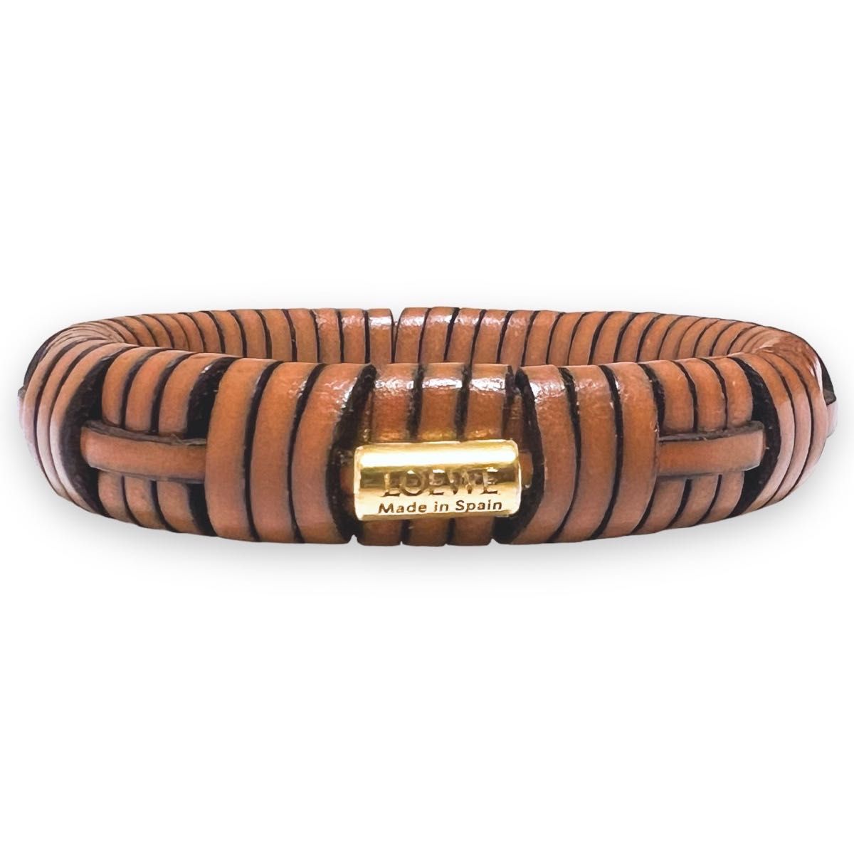 LOEWE ロエベ ウーブン バングル ブレスレット レザー|Yahoo LOEWE ロエベ ウーブン バングル ブレスレット レザー|Yahoo