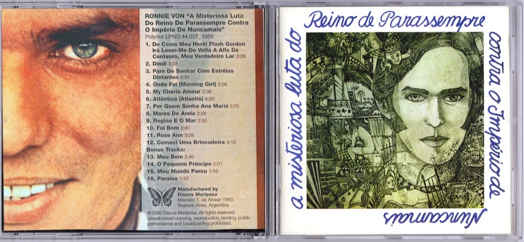 Ronnie Von - A Misteriosa Luta Do Reino De Parassempre Contra O Imprio De Nunca Mais ボーナス・トラック4曲追加収録再発CD_画像2