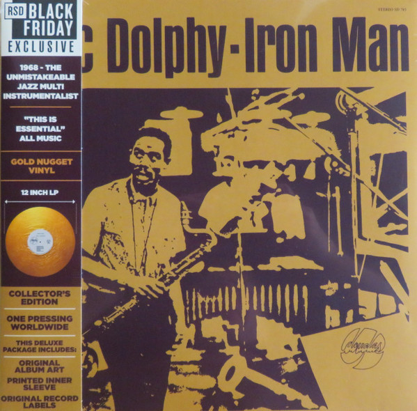 Eric Dolphy エリック・ドルフィー - Iron Man Record Store Day2023限定リマスター再発ゴールド・カラー・アナログ・レコード