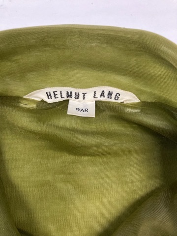 送料無料！長袖シャツ　シースルーブラウス　ナイロン平織２重　9ARサイズ　グリーンティ　HELMUT　LANG　レディース★中古格安！_画像5