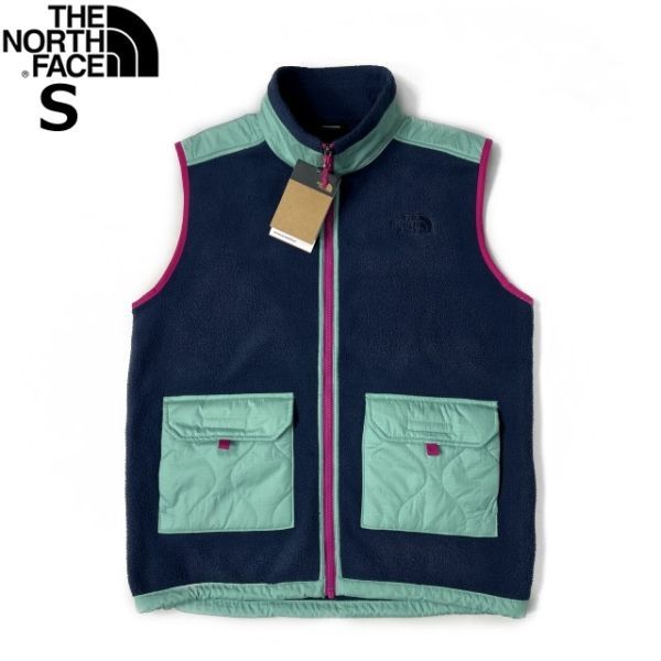 1円～!売切!【正規新品】THE NORTH FACE◆ROYAL ARCH VEST フリース ベスト キルティング US限定 肉厚 アウトドア(S)紺 緑 181024-60_画像3