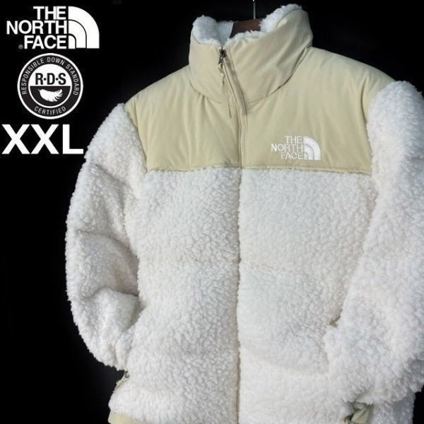 1円～!売切!【正規新品】THE NORTH FACE SHERPA NUPTSE JACKET ダウンジャケット ヌプシ モコモコ シェルパフリース(XXL)白 190122-175-C_画像1