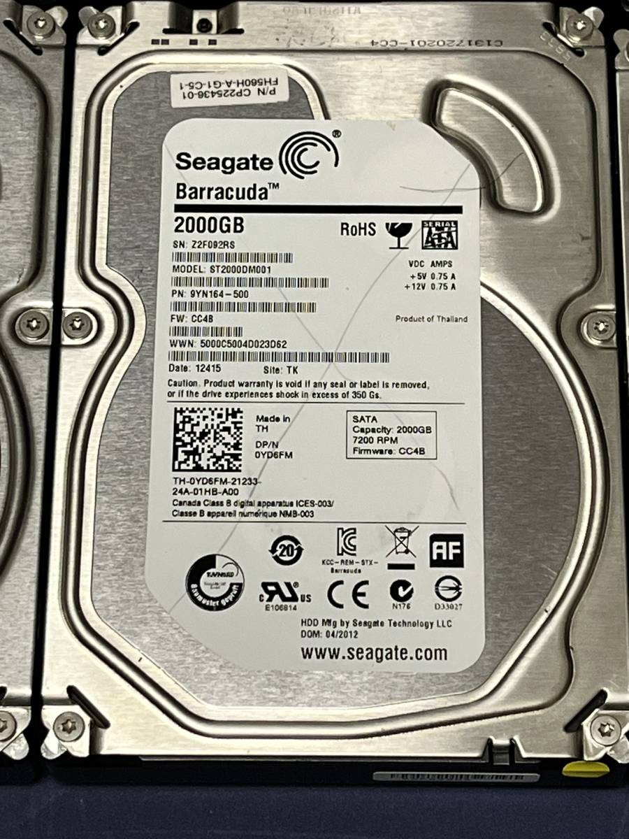 ジャンク HDD まとめて6台 障害ディスク 動作未確認_ST2000DM001(a)