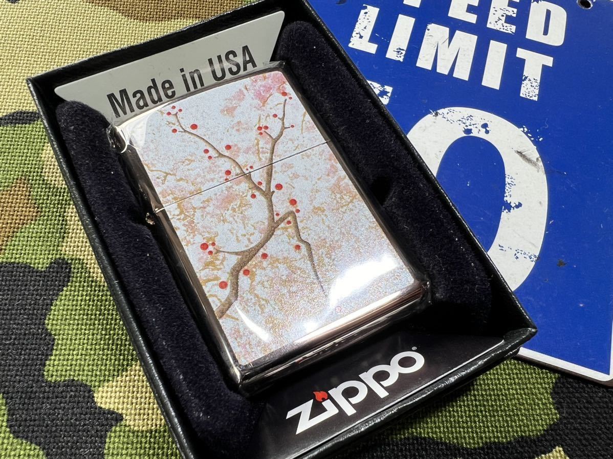 ●新品●送料込●希少/サクラブロッサム(桜) が満開に咲いている ローズゴールドカラーの ジッポーライター mercismith2zippo #49486/USA
