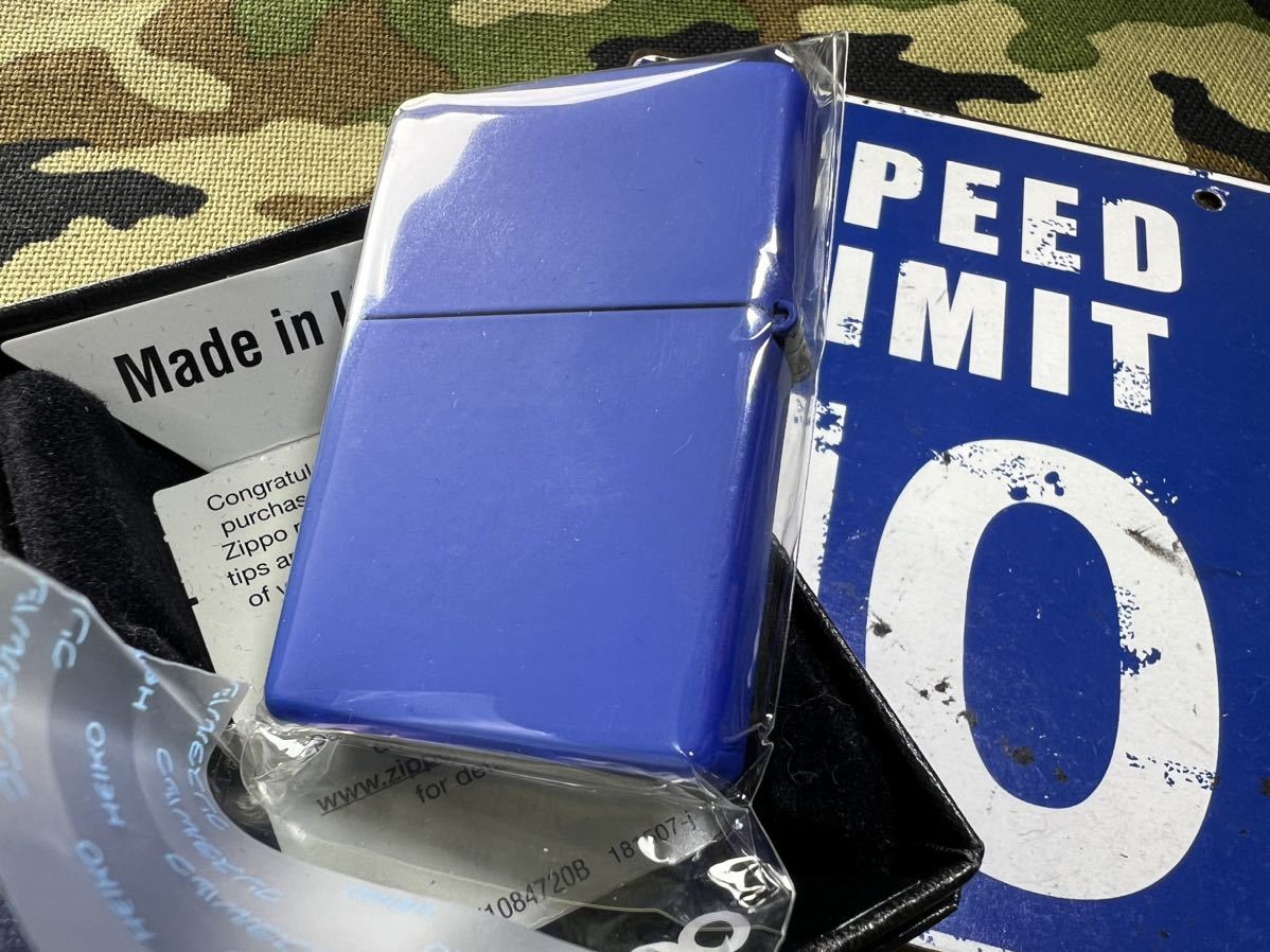 ●新品●送料込●US加工 ロイヤル ブルー マット スタンダード ジッポーライター mercismith2zippo #229/Royal Blue Matte USA_画像7