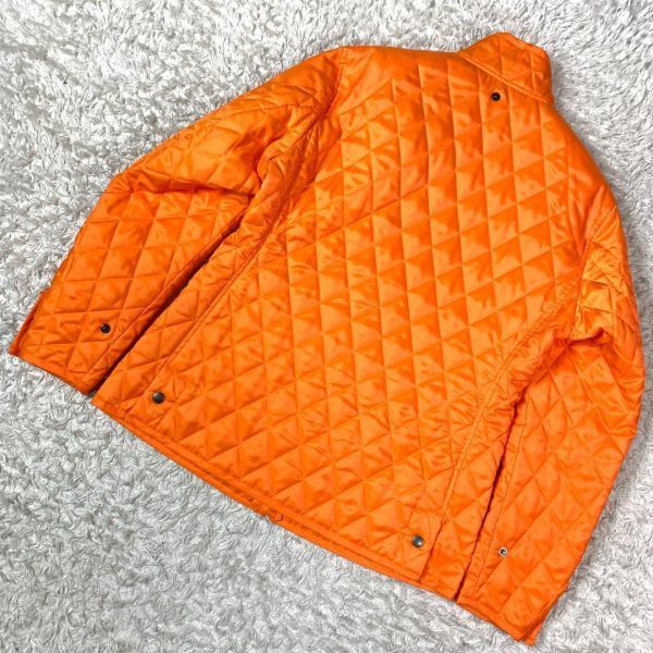 E.Z BY ZEGNA キルティングジャケット オレンジ イージーバイゼニア 中綿ジャケット M B4718の画像8