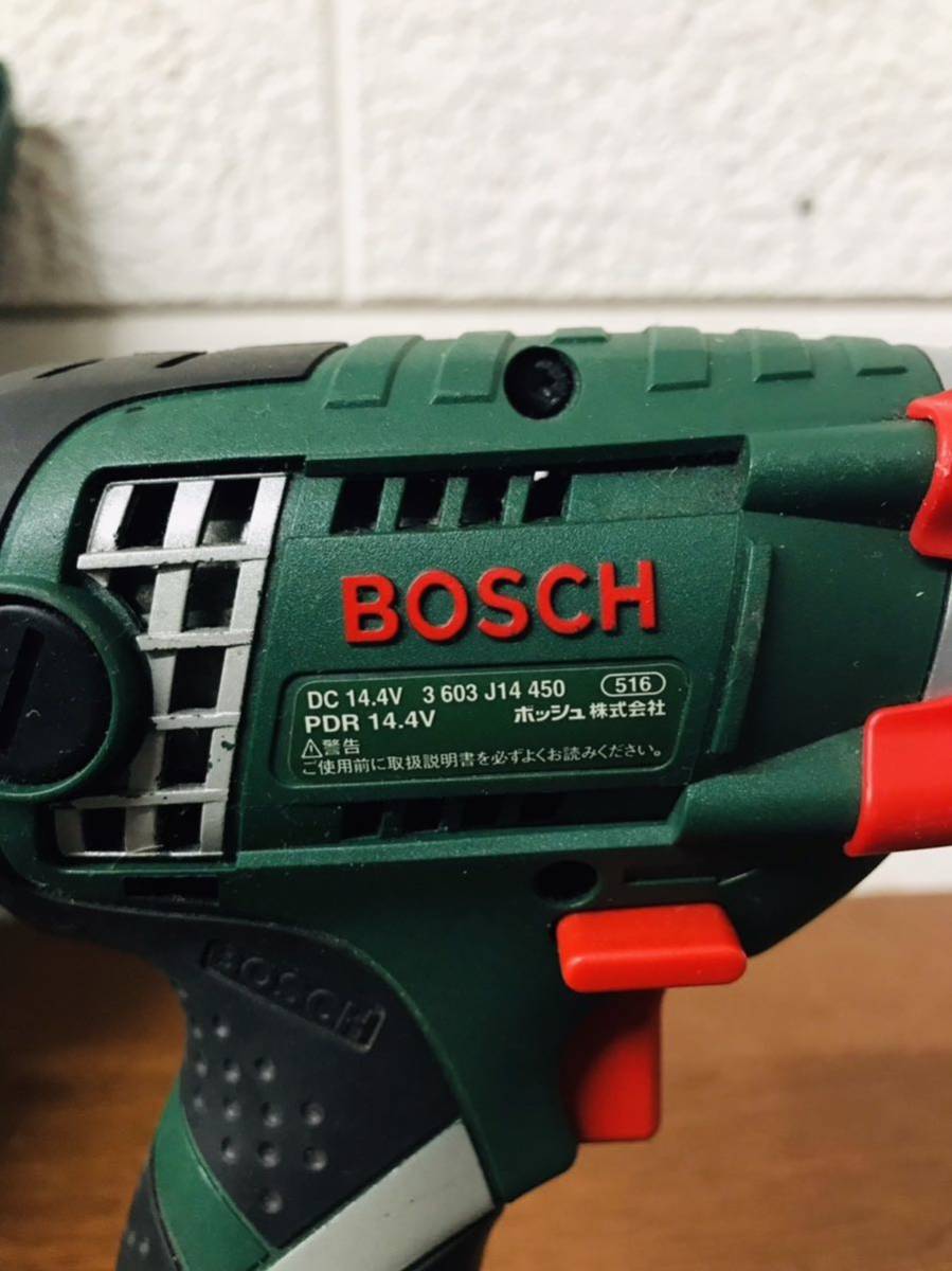 ★BOSCH ボッシュ 電動ドリルドライバー 電動ドライバー 工具 電動工具 バッテリー 箱付き 取説付き J14 450 ※動作確認済み_画像4