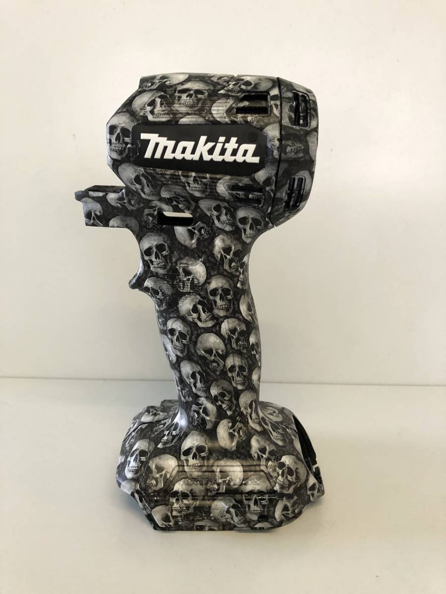 マキタ makita インパクトドライバー TD173用 カスタムハウジング(外装) ミニスカル柄 艶消し仕様