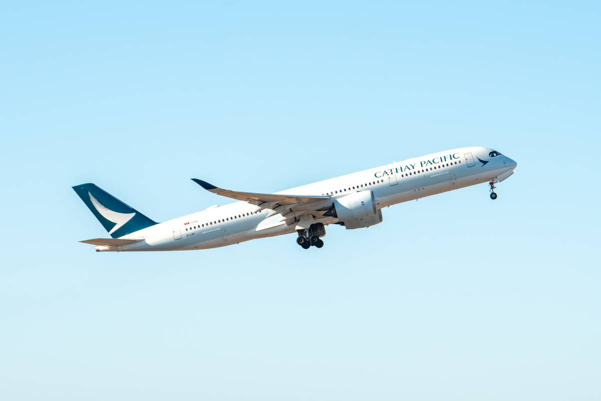 飛行機 デジタル 画像 A350 キャセイパシフィック航空 1_画像1