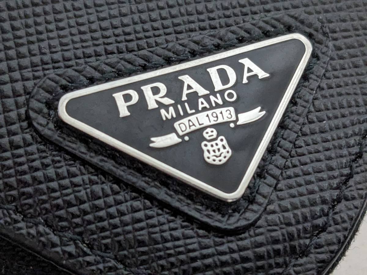 未使用品 PRADA プラダ サフィアーノ 2ML506 トライアングルロゴ ラウンドファスナー ロングウォレット 長財布 ブラック_画像5