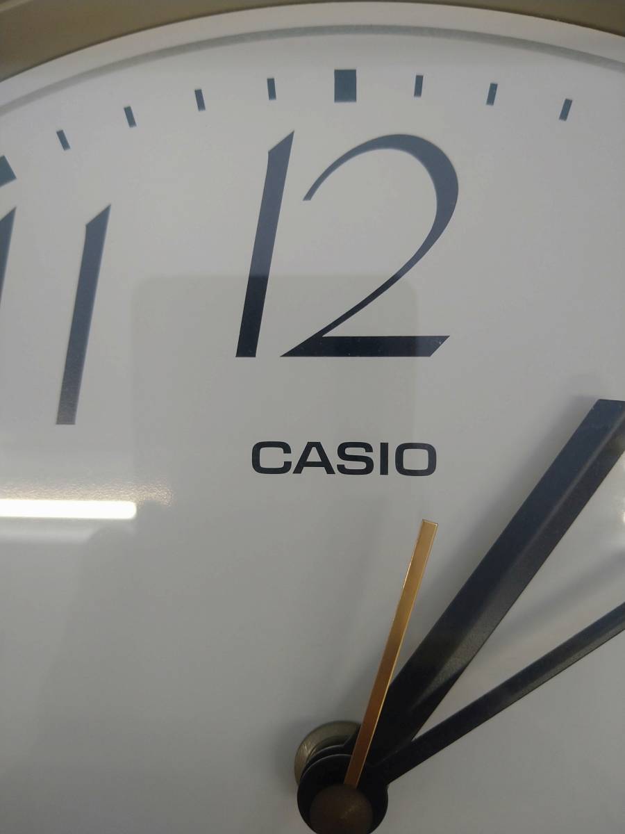 CASIO カシオ 壁掛け時計 TIME & CALENDAR シルバー 直径31cm 01の画像3