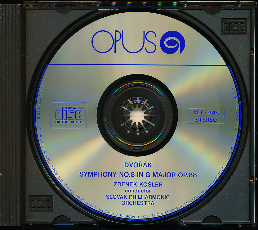 初期盤 OPUS/VDC　ドヴォルザーク　交響曲No.8　コシュラー_画像3